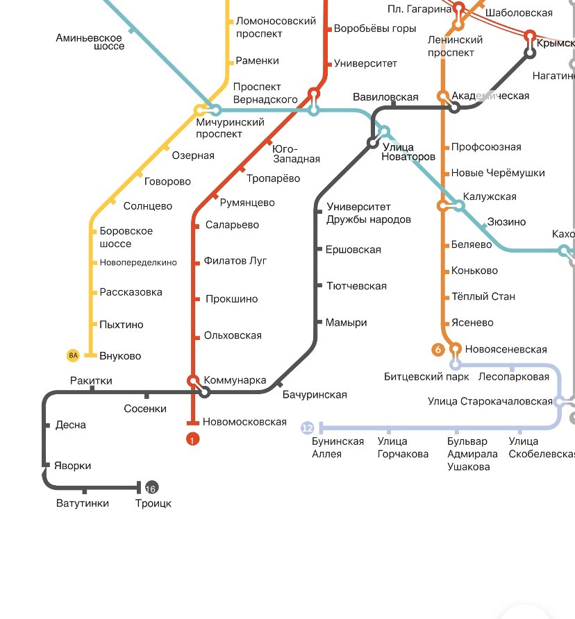 Метро москвы крымская на схеме