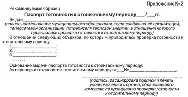Паспорт готовности к отопительному сезону 2019 Паспорт готовности к отопительному сезону 2019