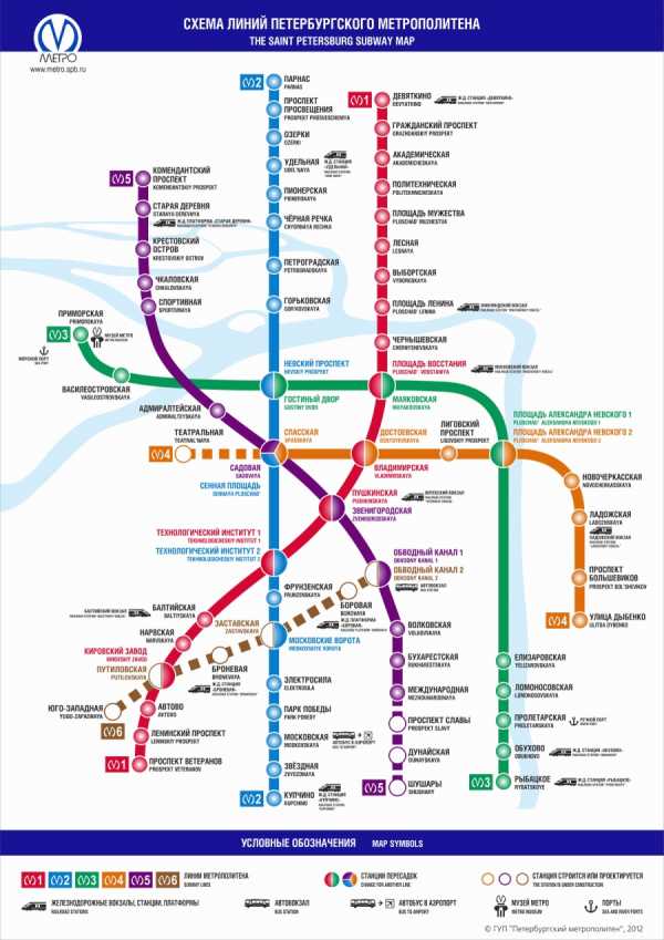 Карта питерского метро