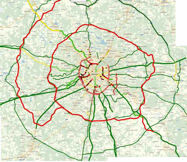 Карта цкад с развязками в московской области